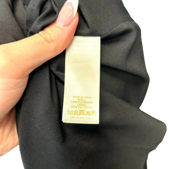 Kate Spade Crepe Flounce Dress Caution to the Wind Black Size‎ 2 - Picture 6 of 7